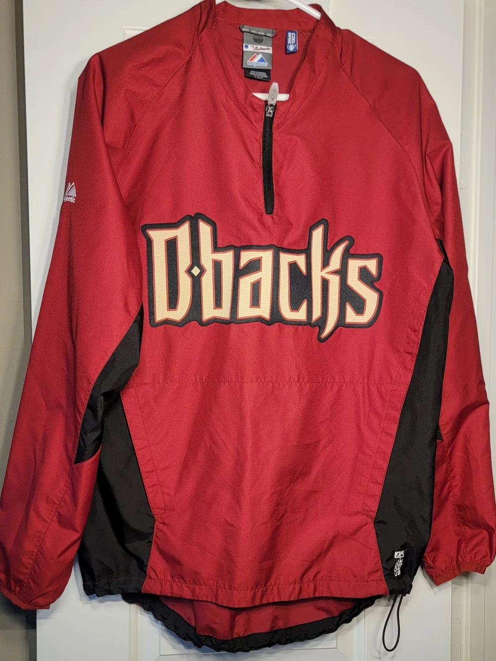 Arizona D-backs Pullover Windbreaker Jacket - Red & Black